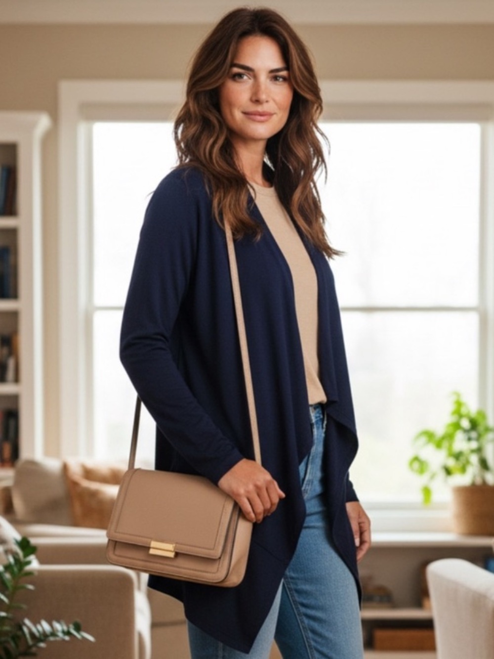 Alternative Black Draped Open-Front Cardigan